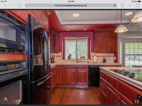 our kitchen before modeling.
