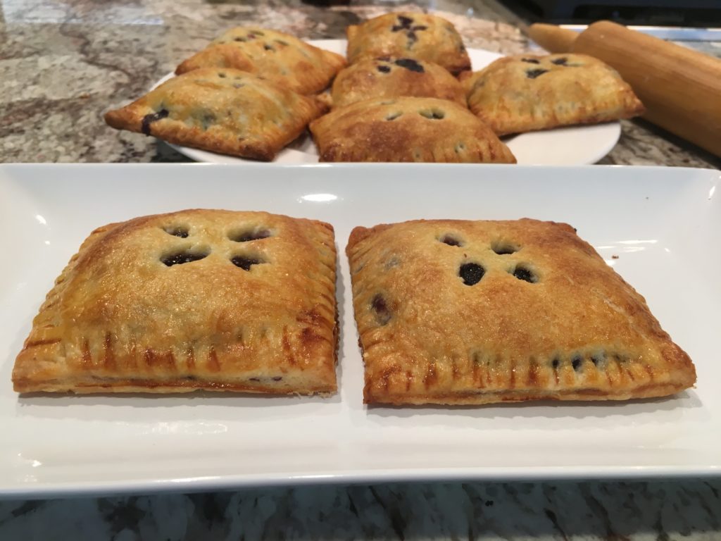 A ready-made hand pies on a plate