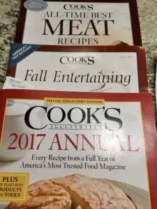 Christmas Eve dinner recipes around four Cook’s Illustrated editions: 2017 Annual Recipes, Fall Entertaining, All-Time Best Meat Recipes, and All-Time Best Plan Ahead Recipes