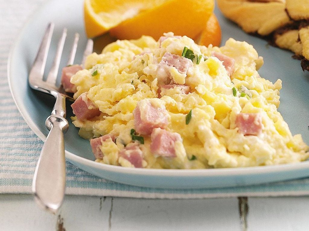 fluffy eggs and ham from the meal challenge 