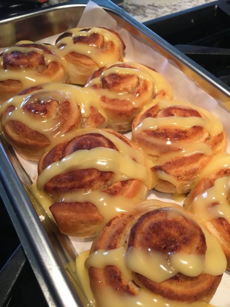 Pillsbury orange rolls ready for breakfast
