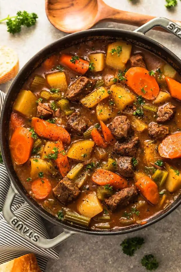 Bowl of Instant Pot Beef Stew, beef stew recipe, easiest beef stew