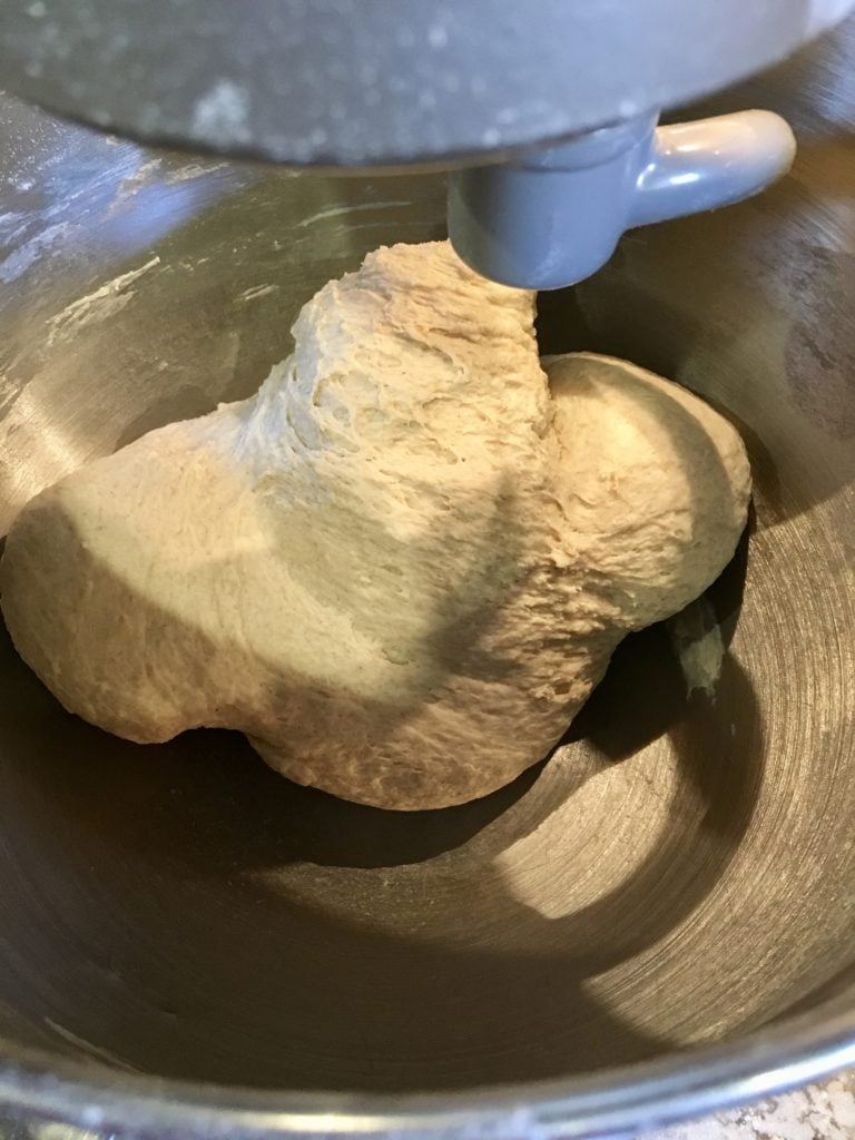 kneading the dough well