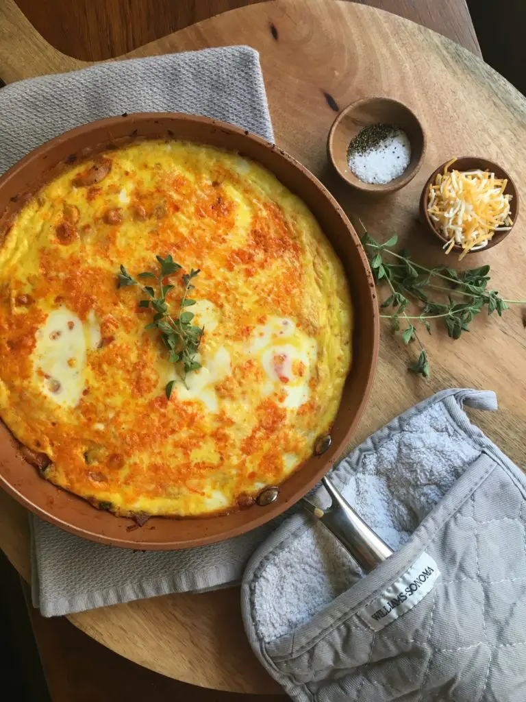 Easy frittata on a plate