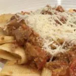 Pasta with Meat Sauce Dinner