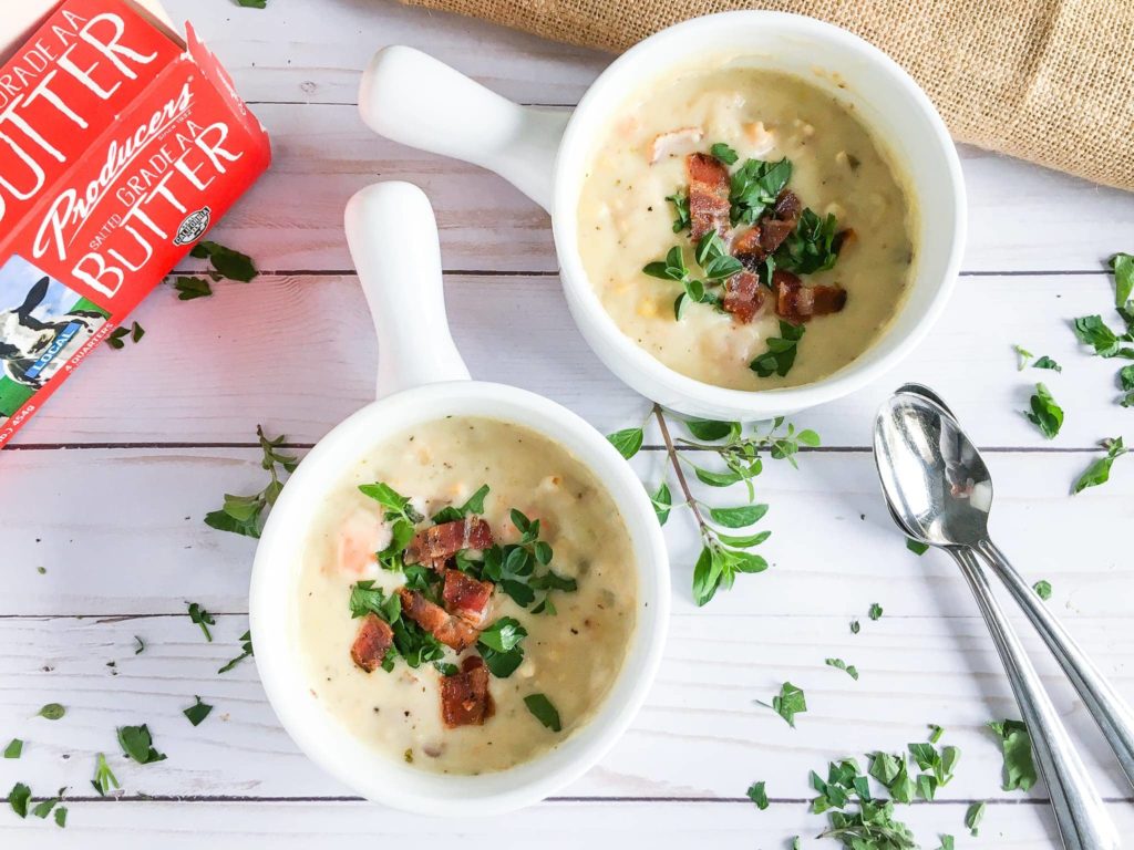 two bowl of ultimate best clam chowder recipe