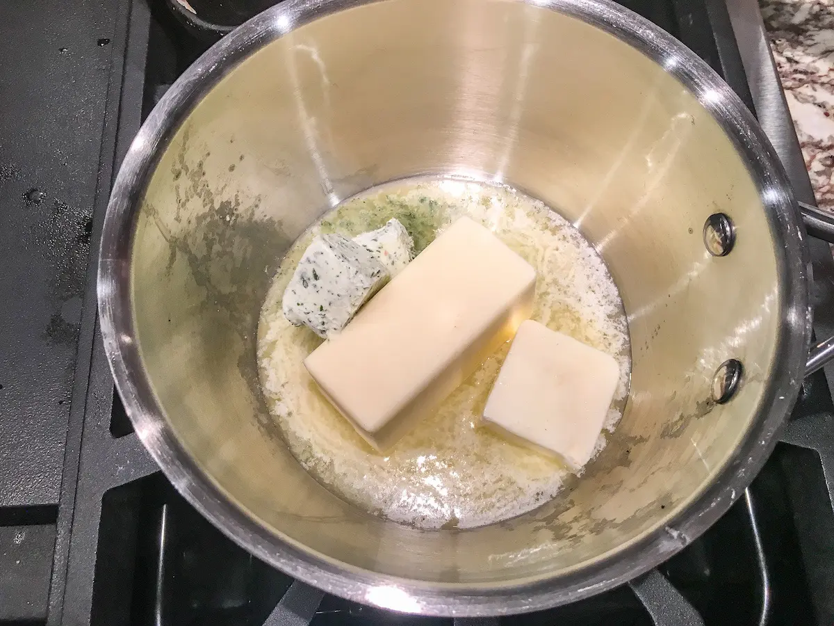 melting herbed butter