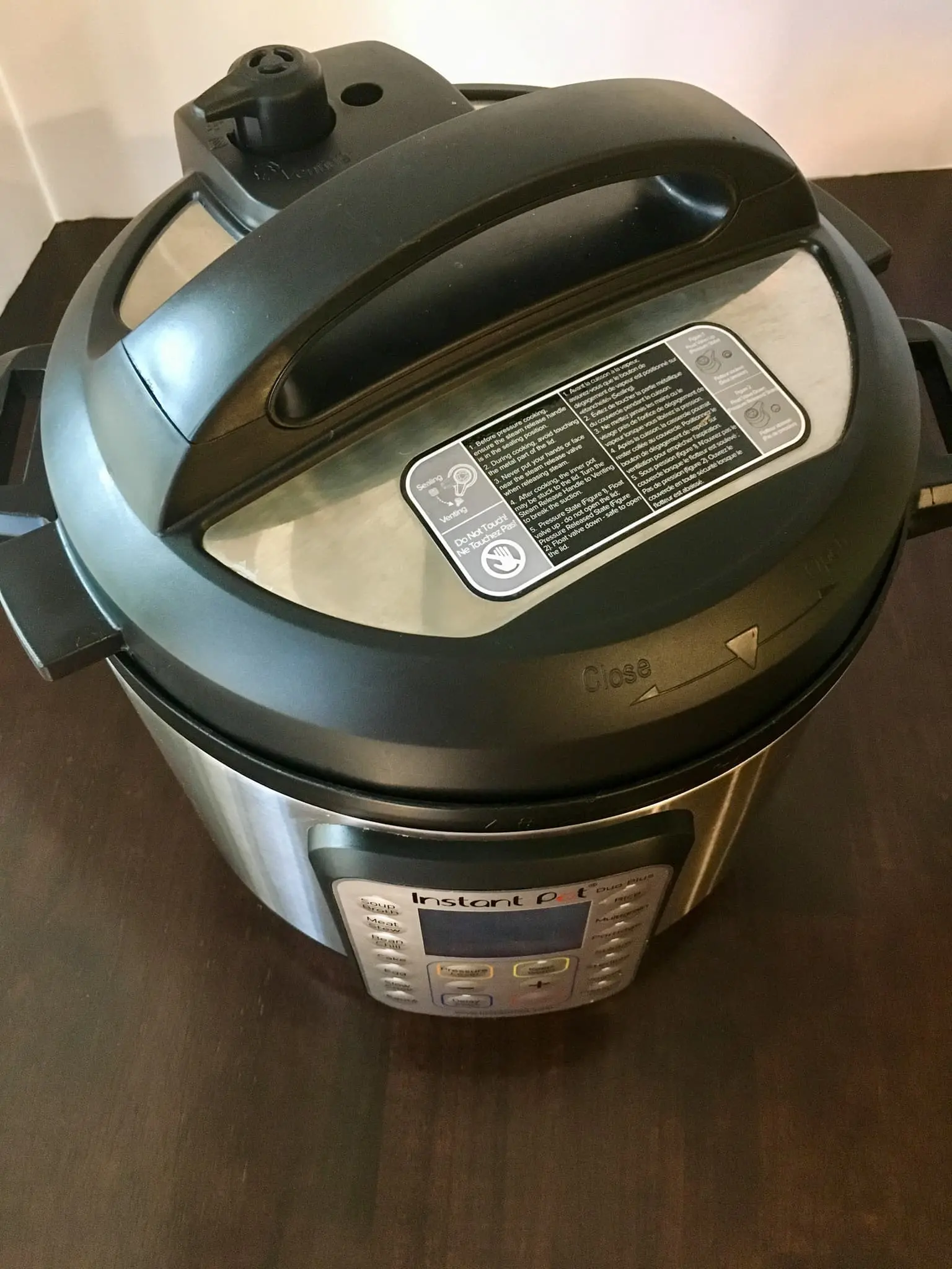 overhead view of the Instant Pot