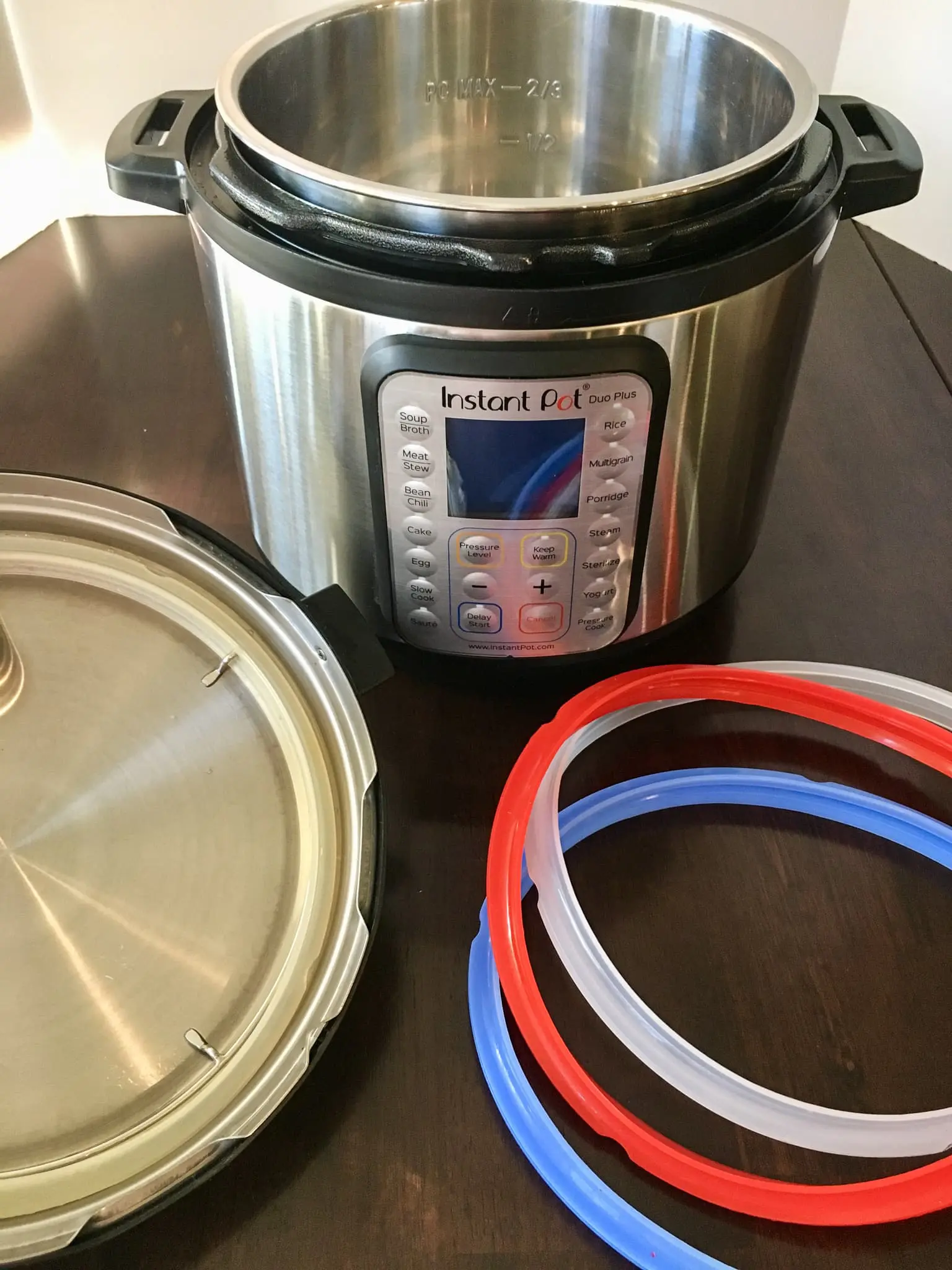 this photo illustrates the supplies used for basics of pressure cooking