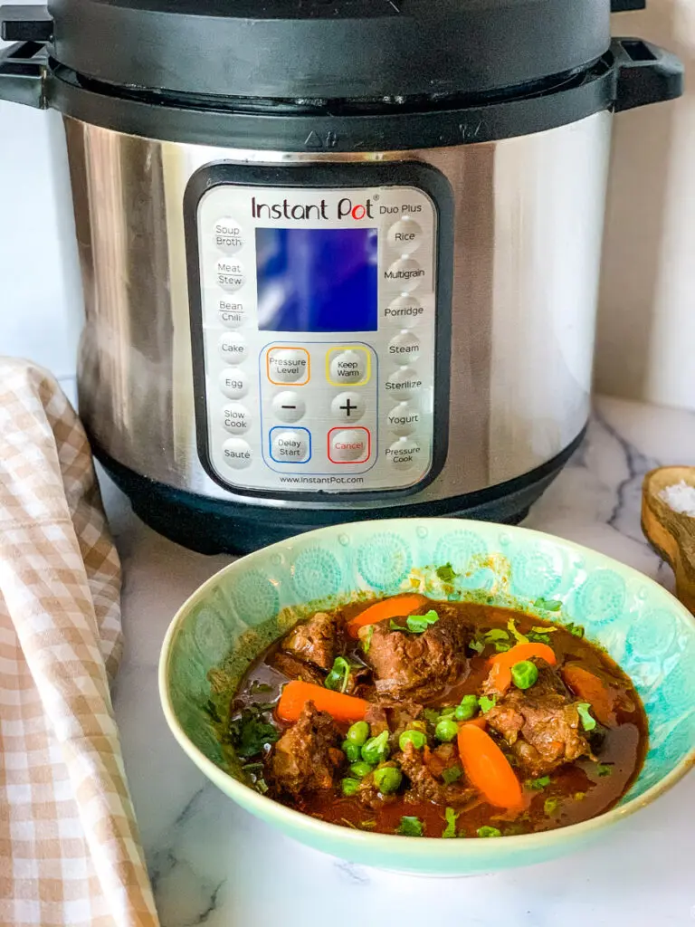 Bowl of Instant Pot Beef Stew, beef stew recipe, easiest beef stew