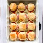easy baked Italian sliders made with frozen dough