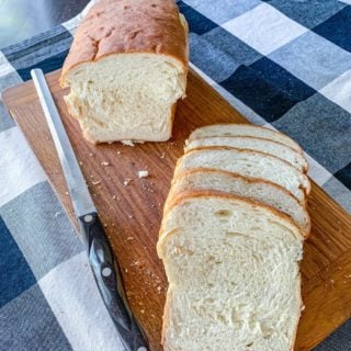 Classic Sandwich Bread cut into a loaf