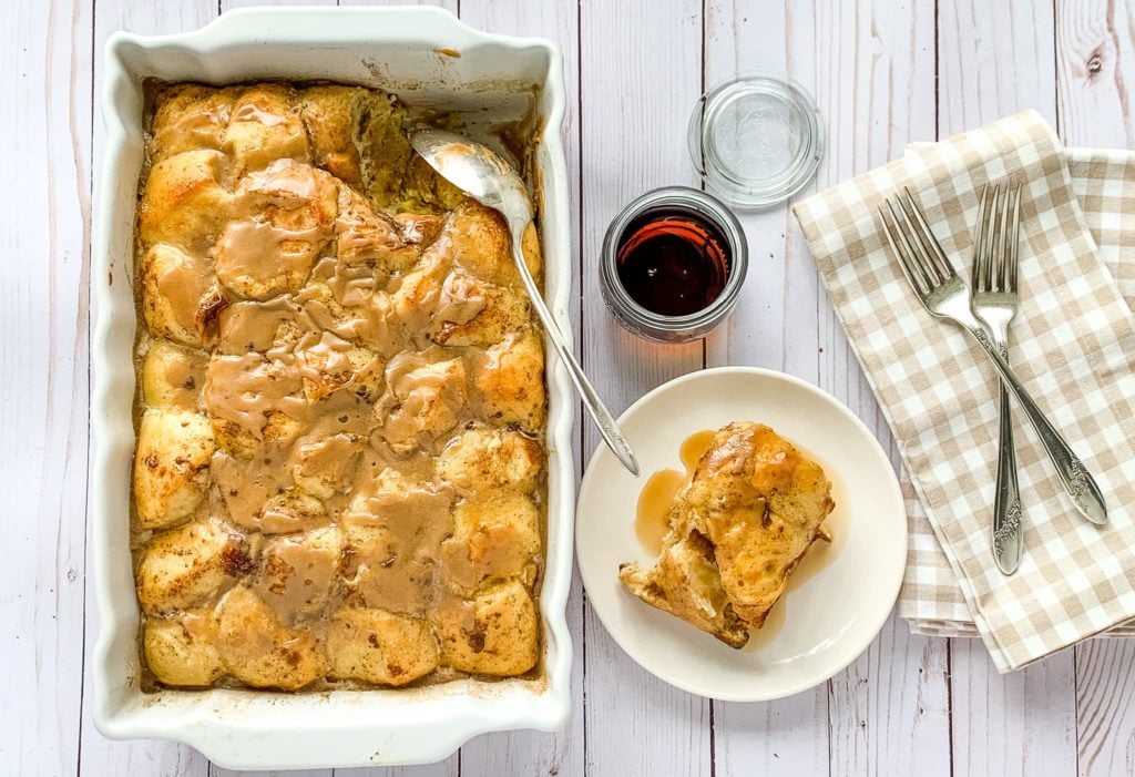 French Toast Casserole using frozen ready dough