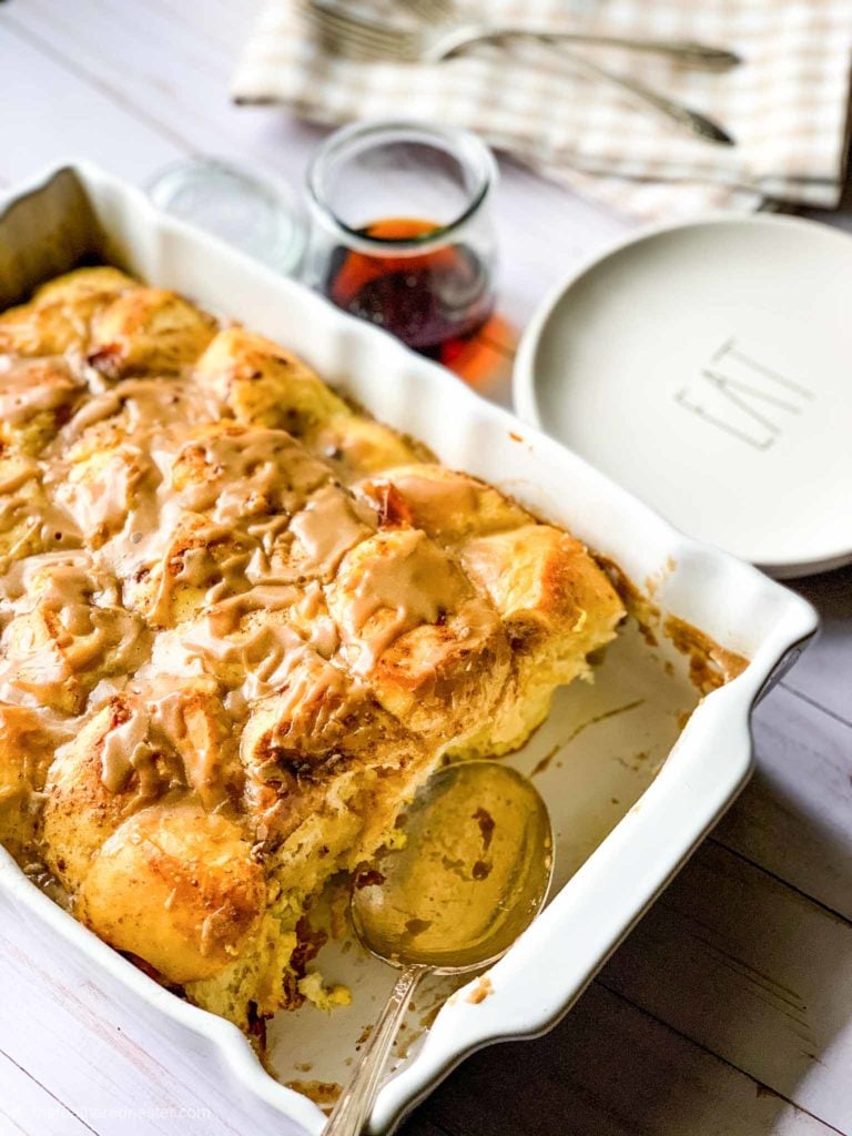 French Toast Casserole using frozen ready dough