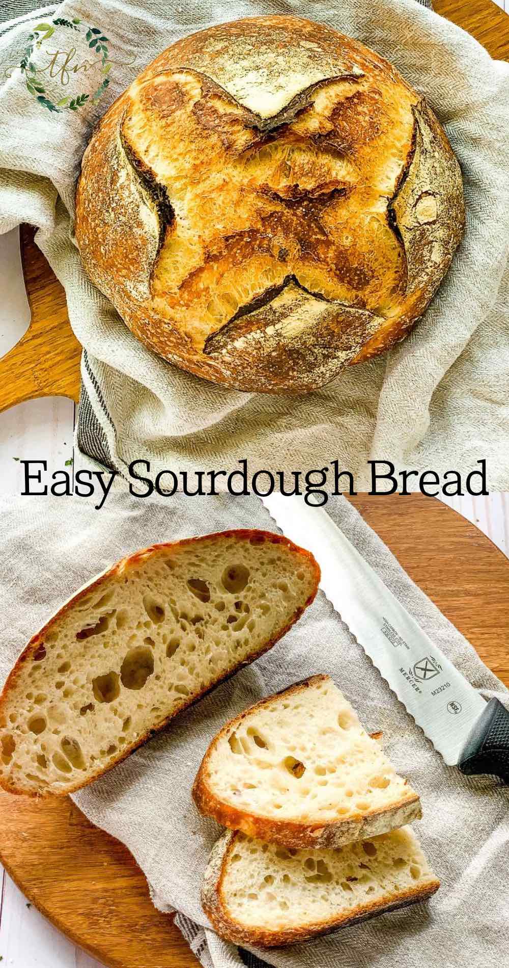 Easy Overnight Sourdough Bread - The Feathered Nester