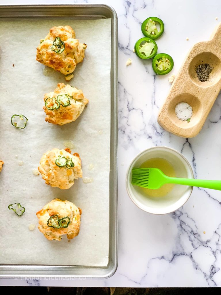 biscuits with butter and jalapeno