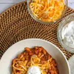 INSTANT POT CHILI MAC WITH CHEESE