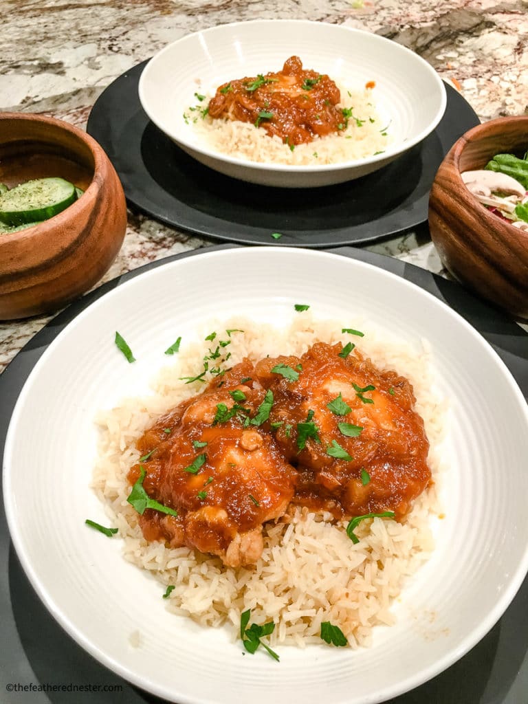 huli huli chicken thighs made in the pressure cooker