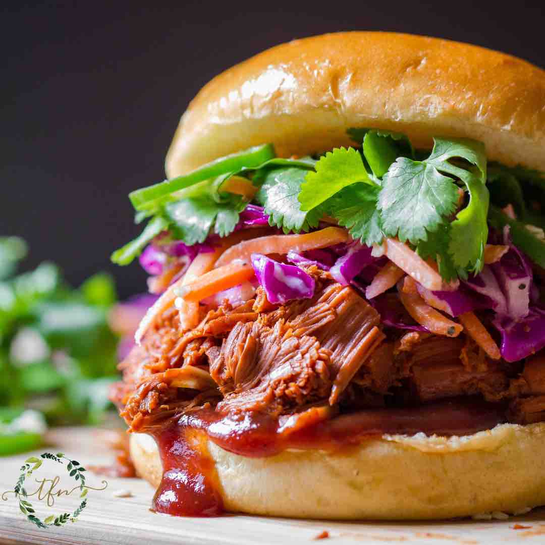 BBQ Pulled Beef on a roll