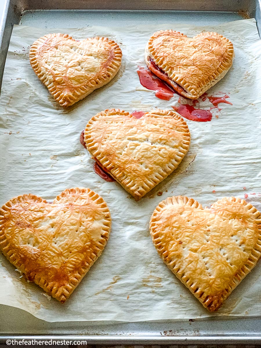 Heart shaped desserts become valentine's day treat ideas thanks to premade pastries dough