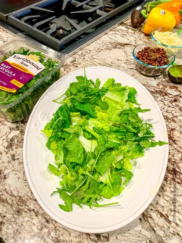 chopped romaine lettuce for classic chopped salad