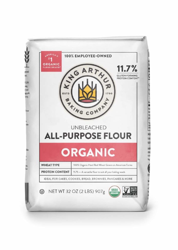 a 5 pound bag of King Arthur organic flour