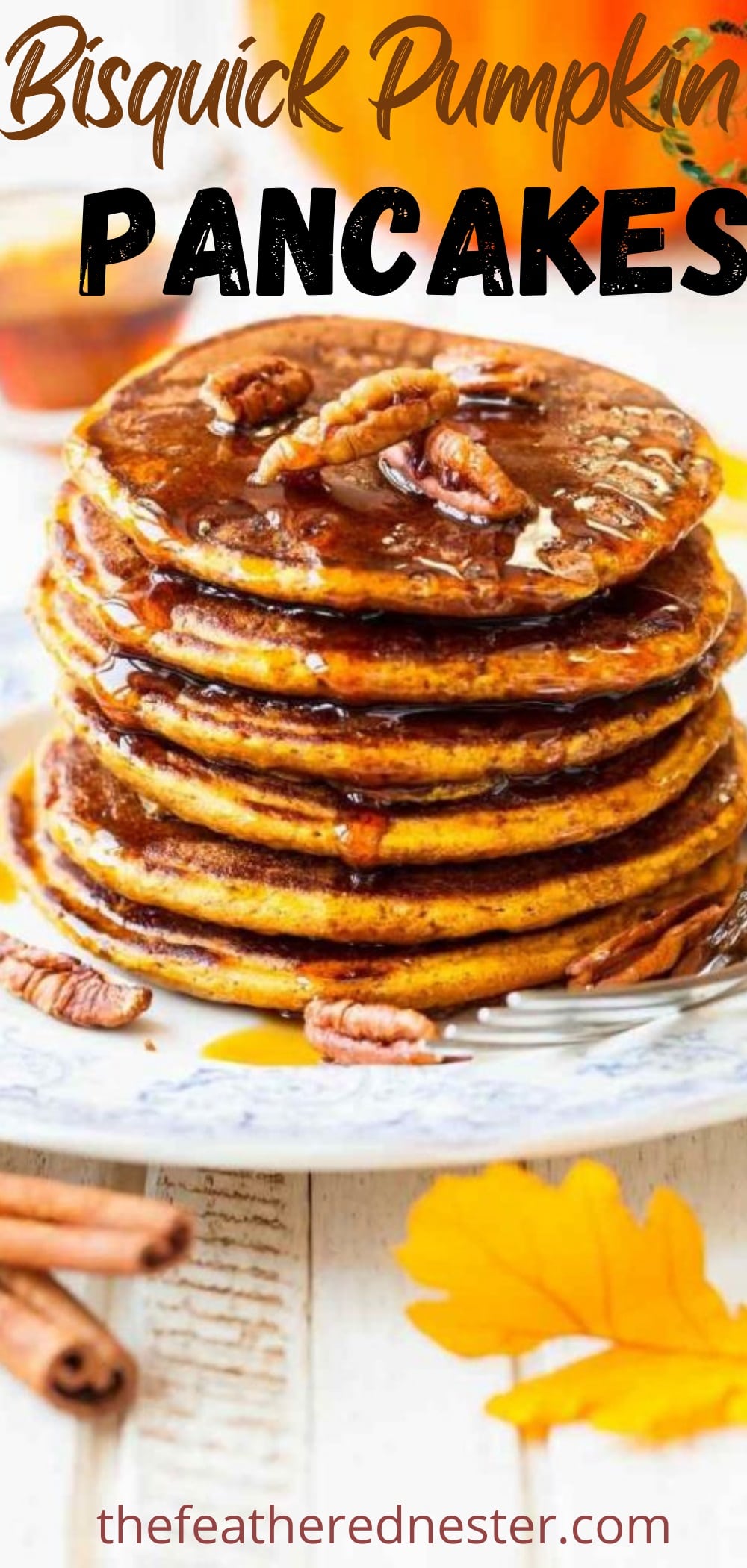 Bisquick Pumpkin Pancakes - The Feathered Nester