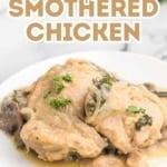 a graphic image of Crock Pot Smothered Chicken.