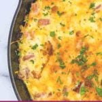 a pot of hashbrown casserole with ham