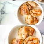 bowl of instant pot chicken thighs and potatoes