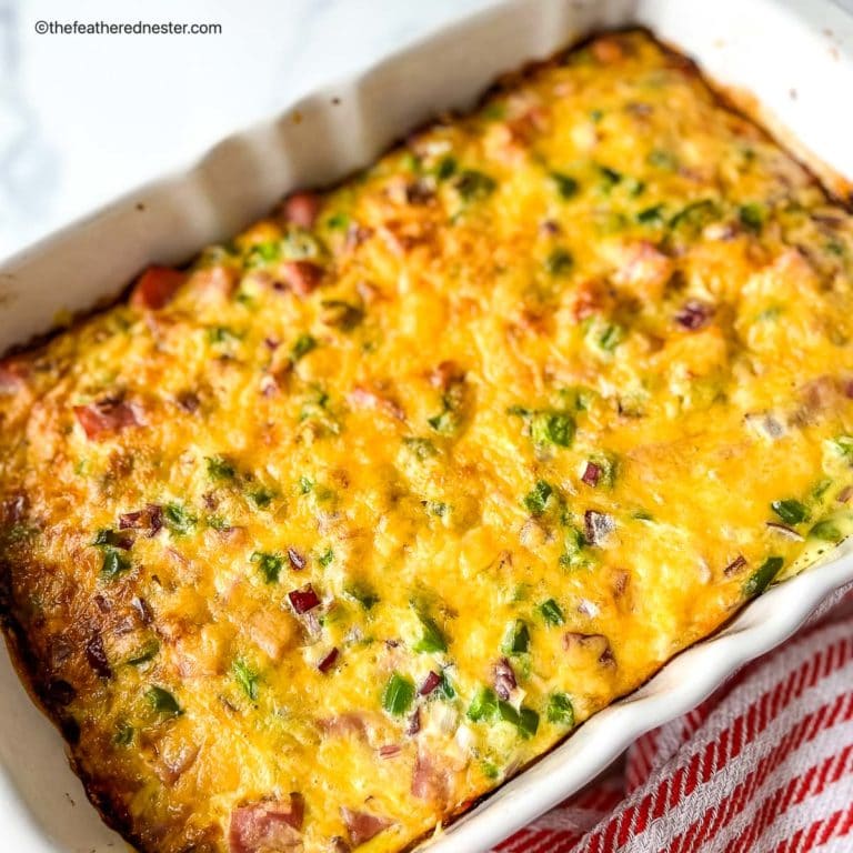 Ham and Tater Tot Casserole - The Feathered Nester