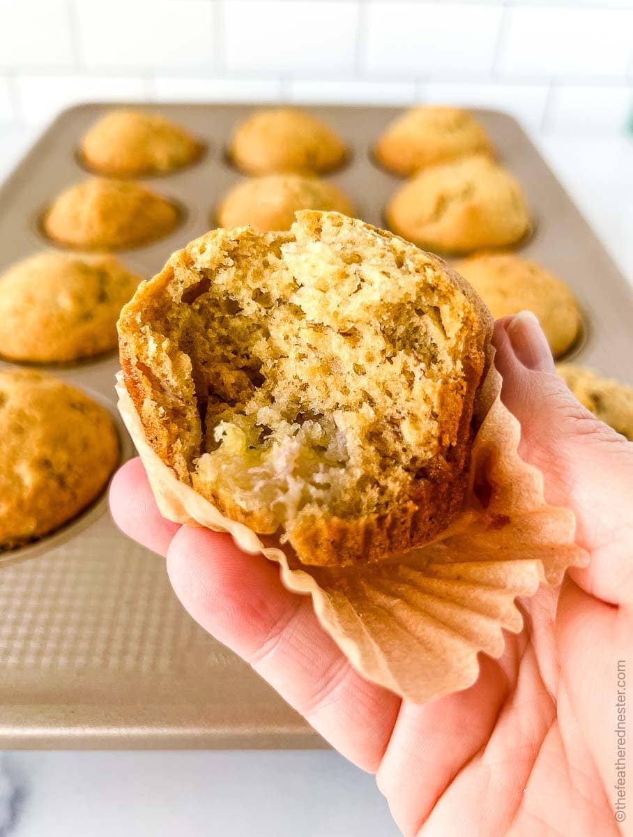 Sourdough muffin inside.