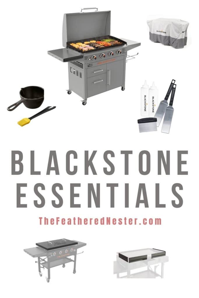 a graphic of blackstone flat top grill accessories