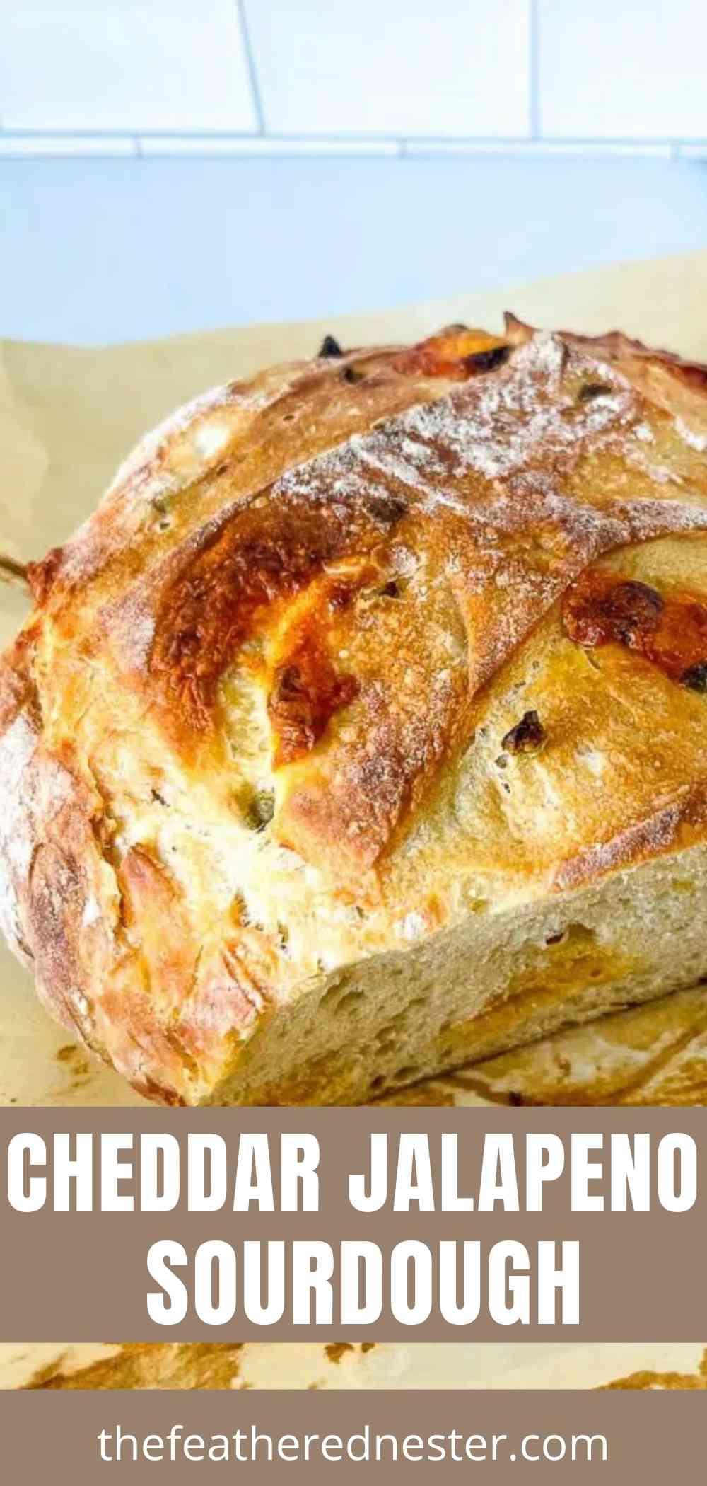 No Knead Jalapeno Cheddar Sourdough Bread The Feathered Nester