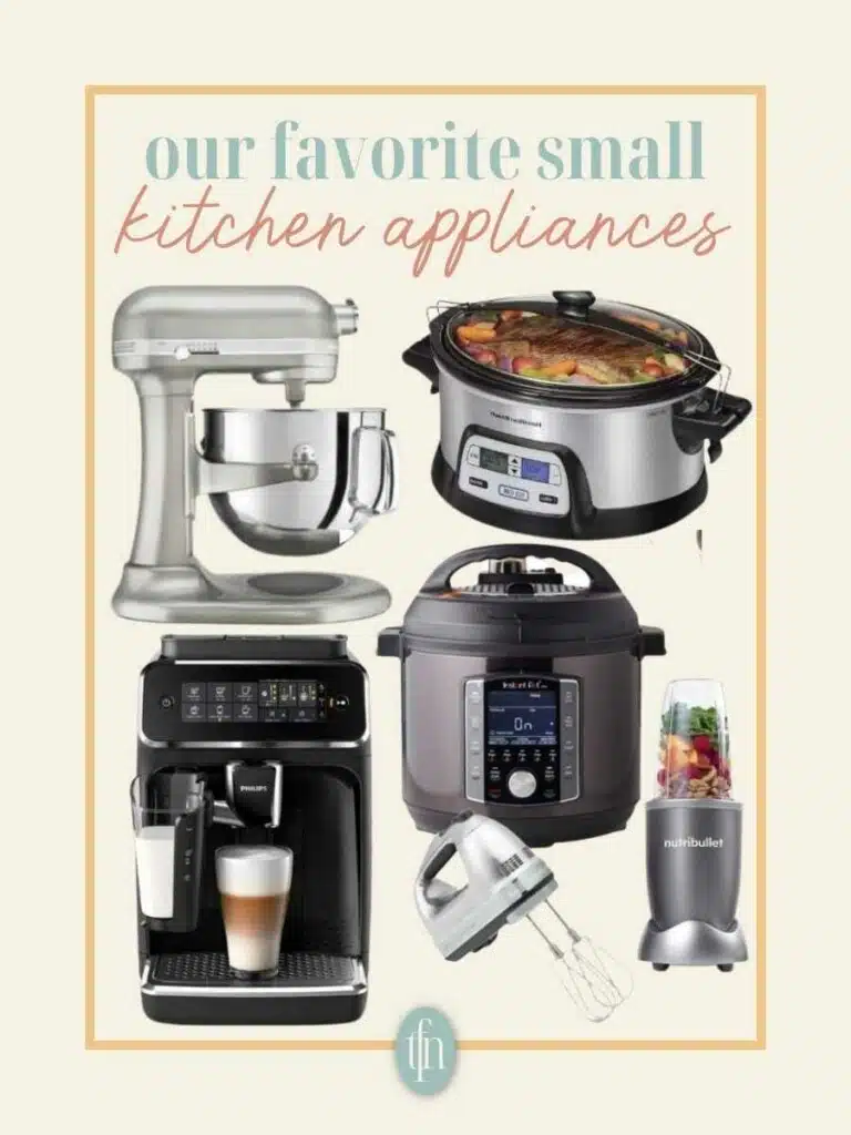 Photo collage of small kitchen appliances