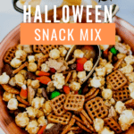 A bowl of snack mix.