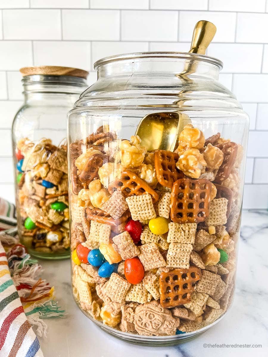 Easy Christmas Chex Mix Recipe With M&Ms - Back To My Southern Roots