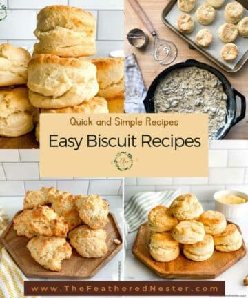 four photos of different easy biscuit recipes