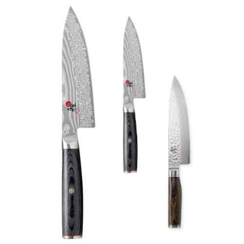 3 professional chef's knives