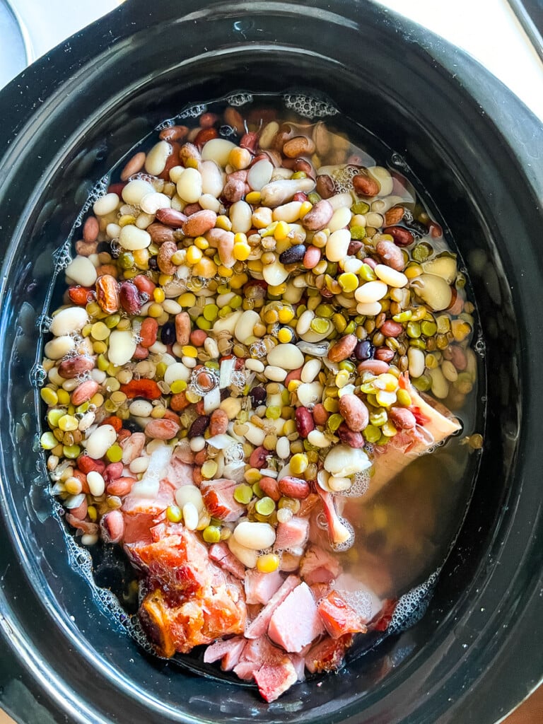 15 bean soup in crock pot.