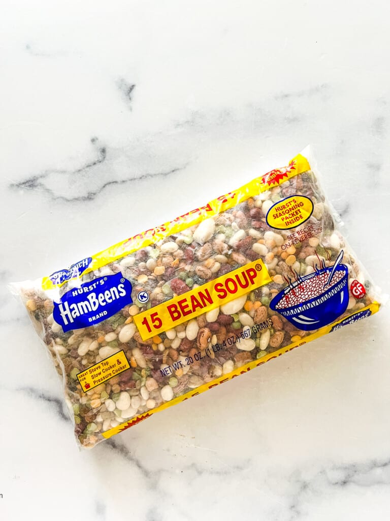 a bag of Hurst 15 Bean Soup mix