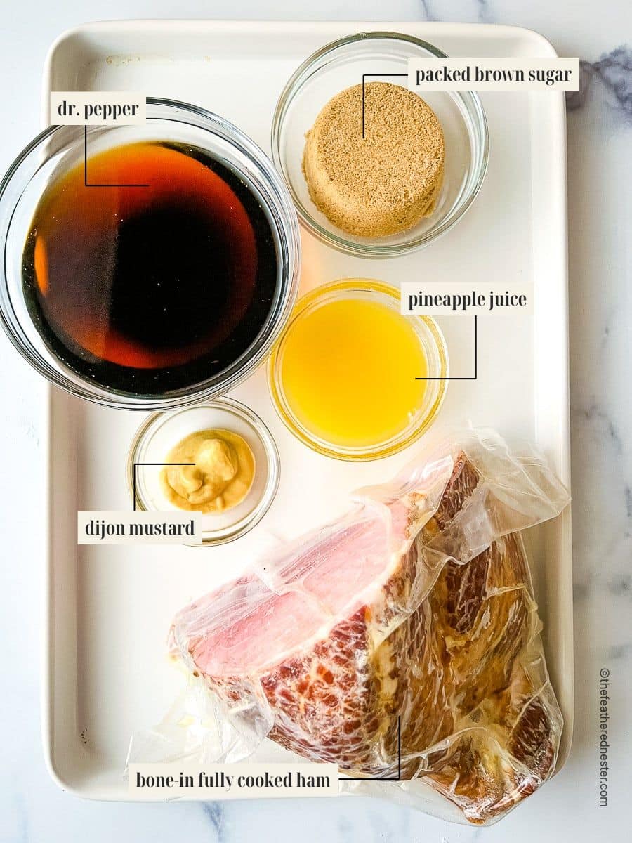 Labeled ingredient image for ham recipe.