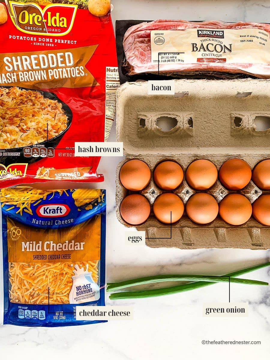 Labeled ingredient image for egg cup recipe.