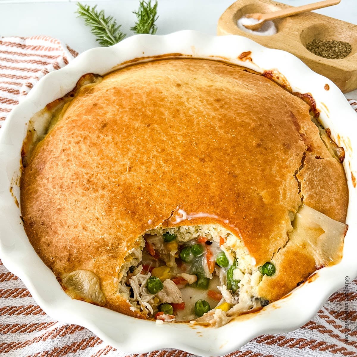 Bisquick Chicken Pot Pie - Quick and Easy! - Brown Eyed Baker