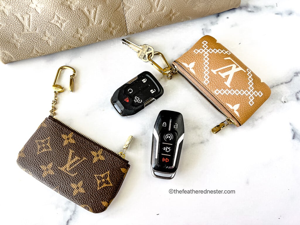 monogram key cles and  Empriente leather