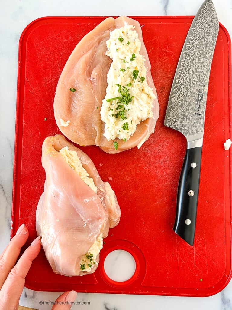 Ruth Chris Stuffed Chicken (Copycat) - The Feathered Nester