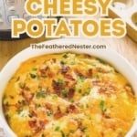 a graphic image of Instant Pot Loaded Potato Casserole.