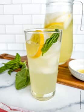 Basil Lemonade - The Feathered Nester