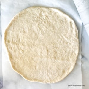Bisquick pizza dough, unbaked.