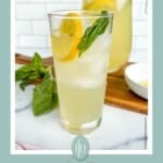 Titled graphic for basil lemonade recipe.